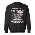 Veteran Vets Vintage Usa Flag Proud To Be Us Air Force Veteran Father Day Veterans Sweatshirt