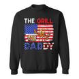 Vintage American Flag The Grill Dad Costume Bbq Grilling Sweatshirt