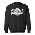 Vintage Cincinnati Graphic Funny Baseball Lover Player Retro Sweatshirt