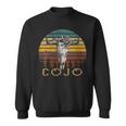 Vintage Cojo Bull Skull Flower Music 80S 90S Cowgirl Western Gift For Womens Sweatshirt
