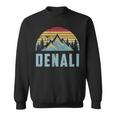 Vintage Mt Denali National Park Alaska Mountain Sweatshirt