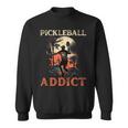 Vintage Pickleball Addict Player For Paddleball Lover Sweatshirt