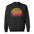 Vintage Sunset Squirrel Flying On Retro Sweatshirt