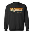 Vintage Sunset Stripes Amasa Michigan Sweatshirt