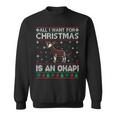 All I Want For Christmas Is An Okapi Ugly Xmas Sweater Sweatshirt