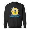 Wave Riding Windsurfer With Surfboard Sweatshirt