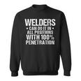 Welders Can Do It In All Positions Funny Welding Welder Gift Sweatshirt