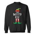 Witty Elf Matching Family Group Christmas Party Pajama Sweatshirt