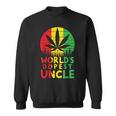 Worlds Dopest Uncle Rasta Jamaican Weed Cannabis Stoner Gift Sweatshirt