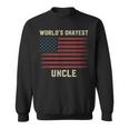 Worlds Okayest Uncle American Flag Sweatshirt
