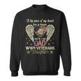 Wwii Veterans Daughter Heart Heaven American Flag Gift Idea Sweatshirt