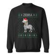 Xmas Zebra Ugly Christmas Sweater Party Sweatshirt