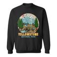 Yellowstone National Park Bison Retro Hiking Camping Outdoor Sweatshirt