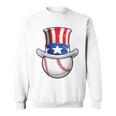 Baseball Uncle Sam4Th Of July Boys American Flag Sweatshirt