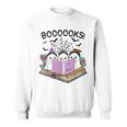 Boooks Cute Ghost Book Worm Nerd Halloween Spooky Party Sweatshirt