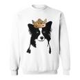 Border Collie Dog Wearing Crown Sweatshirt