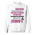 Breast Cancer Awareness Never Underestimate Breast Cancer Sweatshirt