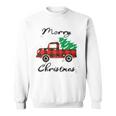 Buffalo Plaid Christmas Tree Cute Red Truck Xmas Sweatshirt