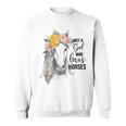 Cowgirl For Girls Who Love Horses Cute Hippy Western Gift For Women Sweatshirt
