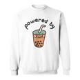 Cute Bubble Tea Boba Milk Tea Graphic Powered By Bubble Tea Sweatshirt