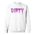 Dirty Words Horror Movie Themed Purple Distressed Dirty Sweatshirt