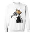 Doberman Pinscher Dog Wearing Crown Sweatshirt
