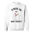 This Is Boo Sheet Spider Decor Ghost Spooky Halloween Sweatshirt
