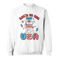 Funny Retro Vial Rocn In The Usa Happy 4Th Of July Vibes Sweatshirt