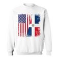 Half Dominican Flag Vintage Usa Sweatshirt