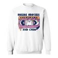 Horror Movies And Chill Retro Video Tape Halloween Ghost Boo Halloween Ghost Sweatshirt