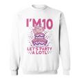 Im 10 Bday Axolotl Party Cute 10Th Birthday Kids Axolotl Sweatshirt