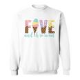 Kids Five And Oh So Sweet Ice Cream Girls 5Th Birthday Sweatshirt