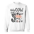 Kids Holy Cow Im 3 Birthday Boy 3Rd Cow Farm Animals Bday Sweatshirt