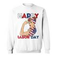 Labor Day Rosie The Riveter American Flag Woman Usa Sweatshirt