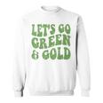 Let's Go Green & Gold Vintage Game Day Team Favorite Colors Sweatshirt