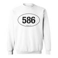 Michigan Area Code 586 Oval State Pride Sweatshirt