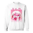 Milk Shake Carton Funny Japanese Kawaii Strawberry Retro 90S 90S Vintage Designs Funny Gifts Sweatshirt
