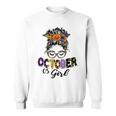 October 05 Girl Halloween Thanksgiving October Birthday Halloween Sweatshirt