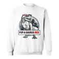 Popasaurus Rex Papa Grandpa Pregnancy Funny Fathers Gift Sweatshirt