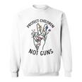 Protect Children Not Guns End Gun Violence Anti Gun Orange Sweatshirt