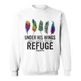 Under His Wings You Will Find Refuge Pslm 914 Quote Sweatshirt