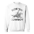 Vintage Cowgirl Womans Country Rideem Cowboy Horse Riding Sweatshirt