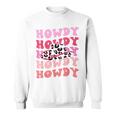 Vintage White Howdy Rodeo Western Hat Southern Cowgirl Sweatshirt