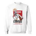 Western Cowgirl Cowboy Killer Skull Cowgirl Rodeo Girl Sweatshirt