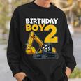 2 Birthday Boy Construction Theme 2 Years Old Birthday Sweatshirt Gifts for Him