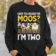 2 Year Old Cow Birthday Sheep 2Nd Yo Farm Animals Girl Two Sweatshirt Gifts for Him