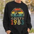 40 Years Old Gift 40Th Birthday Men Awesome Since July 1983 40Th Birthday Funny Gifts Sweatshirt Gifts for Him