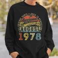 45 Year Old August 1978 Vintage Retro 45Th Birthday Sweatshirt Gifts for Him