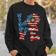 4Th Of July Love Peace Sunflower Patriotic American Flag Usa Sweatshirt Gifts for Him