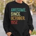 66 Year Old Awesome Since October 1957 66Th Birthday Sweatshirt Gifts for Him